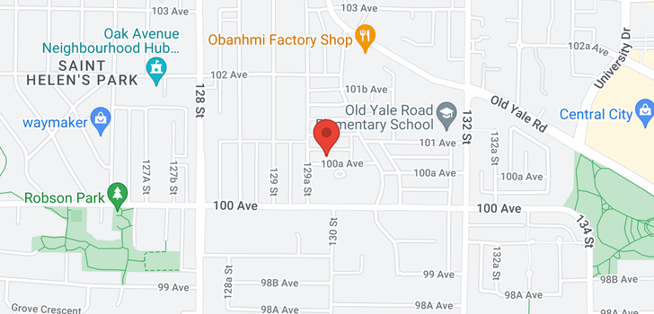 map of 12991 100A AVENUE